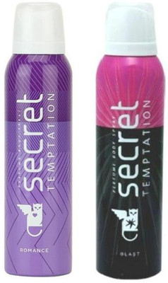 

Secret Temptation Romance And Blast Combo Pack 2 Deodorant Spray - For Women(300 ml, Pack of 2)