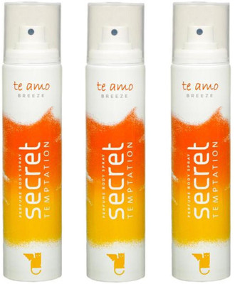 

Secret Temptation Te Amo Breeze Perfume Pack of 3 Body Spray - For Women(240 ml, Pack of 3)