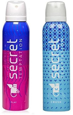 

Secret Temptation Play And Crush Combo Pack 2 Deodorant Spray - For Women(300 ml, Pack of 2)