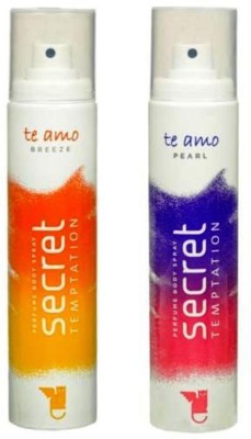 secret temptation Te Amo Breeze And Pearl Combo Pack 2 Deodorant Spray  -  For Women(240 ml, Pack of 2)