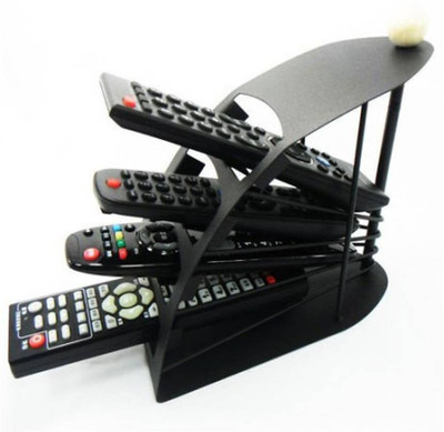 

Unique Gadget 4 Compartments Plastic Remote Stand(Black)