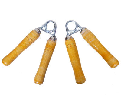 Dee Mannequin Fitness Freak Wooden Hand Grip/Fitness Grip Yellow