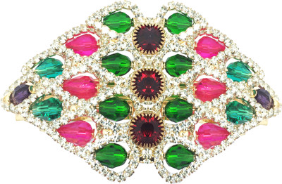 

AccessHer Designer studded back Barrette Hair Clip(Multicolor)
