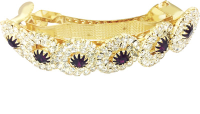 

AccessHer Designer studded back Barrette Hair Clip(Purple)