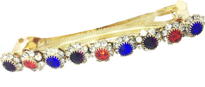 

AccessHer Designer studded back Barrette Hair Clip(Multicolor)