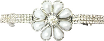 

AccessHer Designer studded back Barrette Hair Clip(Gold)