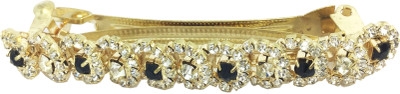

AccessHer Designer studded back Barrette Hair Clip(Gold)
