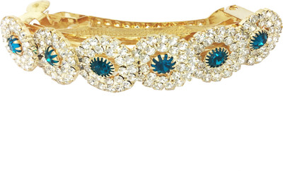 

AccessHer Designer studded back Barrette Hair Clip(Maroon)