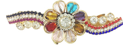 

AccessHer Designer studded back Barrette Hair Clip(Multicolor)