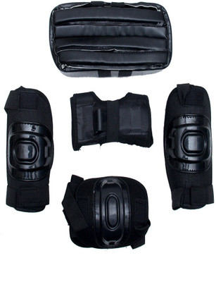 

SKERA WONFAST 7 Pcs Skating Roller Wrist Elbow Knee Pads Protective Gear (Size-) Skating Guard Combo(Black