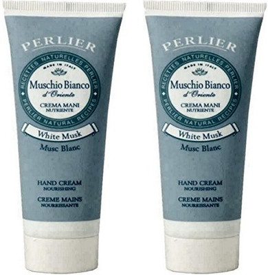 

Perlier Muschio Bianco Hand Cream, with White Musk Essence Packages Pack of 2(100 ml)