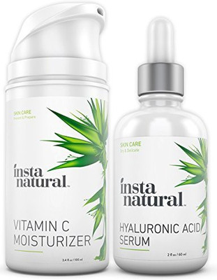 

InstaNatural Hyaluronic Acid Serum & Vitamin C Moisturizer Nourishing Skin Bundle Pack(60 ml)