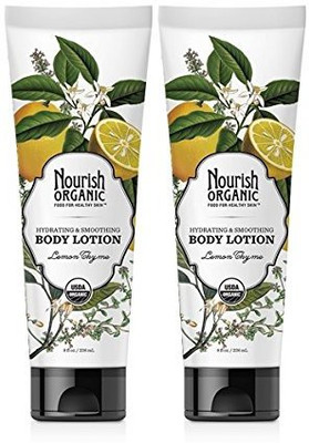 

Nourish Organic Lemon Thyme Body Lotion With Aloe Vera, Vitamin E, Shea Butter & Essential Oils, pack Of 2(236 ml)