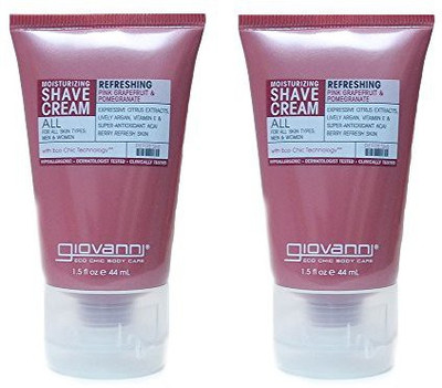 

Giovanni Refreshing Moisturizing Shave Cream Travel Size Bundle(44 ml)