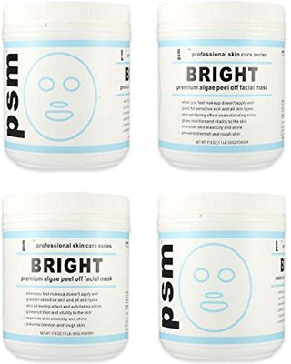 

PSM Beauty (Set of 4) BRIGHT Premium Algae Peel Off Facial Mask Powder for Professional Skin Care(500 g)