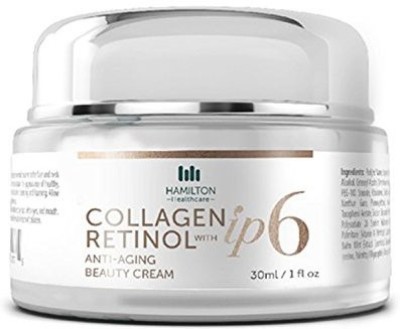 

Hamilton Healthcare Collagen Retinol Anti-Aging Beauty Cream with iP6, Vitamin C, Vitamin A, Marine Collagen(30 ml)