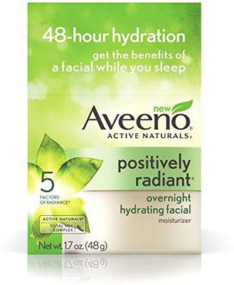 

Aveeno Active Naturals Positively Radiant Overnight Hydrating Facial Moisturizer(48 g)