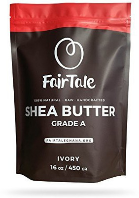 

FairTaleGhana Raw African Shea Butter Unrefined Ivory Organic Premium Grade A 100% Natural Plant(450 g)