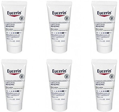 

Eucerin Original Healing Soothing Repair Rich Lotion Fragrance Free Dry Skin Travel Size pack Of 6(30 ml)