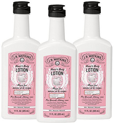 

J R Watkins Natural Hand and Body Lotion, Grapefruit, 11ounce 3 Count(325 ml)