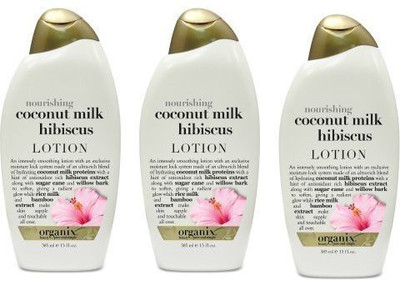 

OGX Nourishing Coconut Milk Hibiscus Body Lotion Pack of 3(368.42 g)