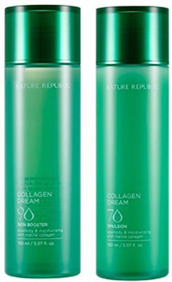 

Nature Republic Collagen Dream Skin Booster Emulsion Set Moisturizing Improve Wrinkle Skin Care(150 ml)