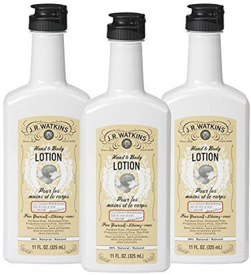 

J R Watkins Natural Hand and Body Lotion, Coconut Milk & Honey, 11ounce 3 Count(325 ml)
