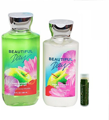 

Bath & Body Works Beautiful Day Body Lotion & 10oz Shower Gel Gift Set With A Jarosa(295 ml)