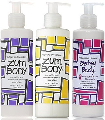 

Zum Body Lotion Bulgarian Lavender, Lavender Lemon, Betsy Body Lavender Lemon , 3 Variety Pack(225 ml)