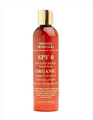 

Bronzo Sensuale Organic Carrot Lotion for Tanning Beds or the Sun NO Sunscreens(251 ml)