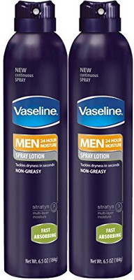 

Vaseline Men Spray Lotion, Fast Absorbing , Twin Pack(184.21 g)