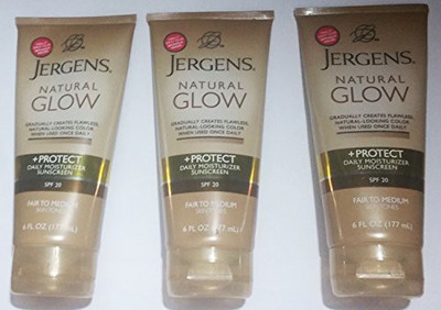 

Jergens Daily Moisturizer Natural Glow and Protect Fair to Medium SkinTones, SPF 20 - , 3 Pack(170.04 g)