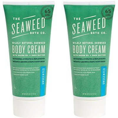 

The Seaweed Bath Co Unscented Wildly Natural Seaweed Body Cream With Shea Butter, Natural Vitamin E, Pack of 2(177.42 ml)