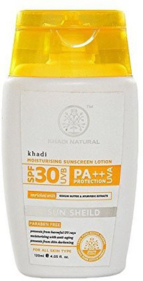 

Khadi Sun Sheild Moisturising Sunscreen Lotion Spf 30 Uvb Pa++ Protection(120 ml)