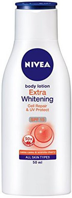 

Nivea 1 X - Body Lotion Extra Whitening Cell Repair & Uv Protect Spf-15(50 ml)