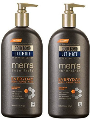 Gold Bond Men's Everyday Essentials Lotion, 14.5ounce Pack of 2(411 g)