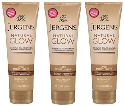 

Jergens Glow Revitalizing Body Lotion, Fair to Medium Pack of 3(221 ml)