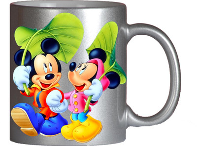 

Maison N Mode Mickey With Friend Silver Coffee Ceramic Mug(330 ml)