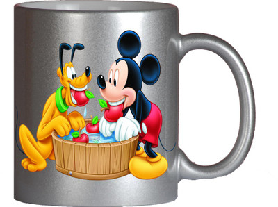 

Maison N Mode Mickey Scooby Silver Coffee Ceramic Mug(330 ml)
