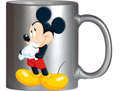 

Maison N Mode Mickey Thought Silver Coffee Ceramic Mug(330 ml)