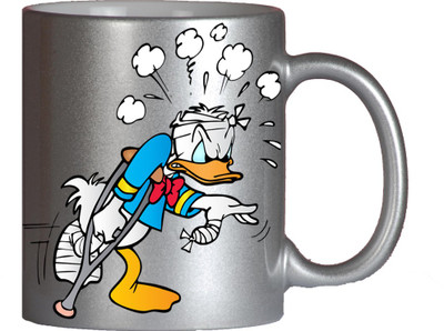 

Maison N Mode Donald Think Silver Coffee Ceramic Mug(330 ml)