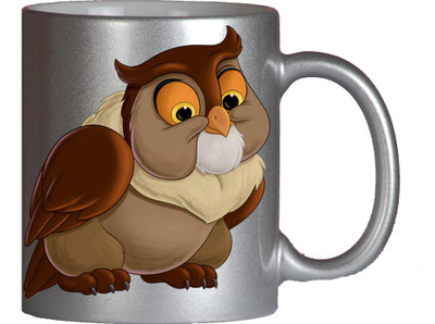 

Maison N Mode Owl Silver Coffee Ceramic Mug(330 ml)