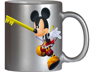 

Maison N Mode Mickey Key Yelo Silver Coffee Ceramic Mug(330 ml)