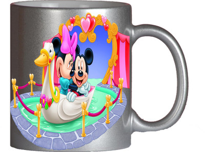 

Maison N Mode Duck With Mickey Silver Coffee Ceramic Mug(330 ml)