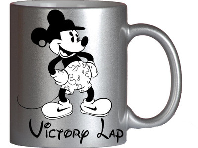 

Maison N Mode Victory Lap Silver Coffee Ceramic Mug(330 ml)