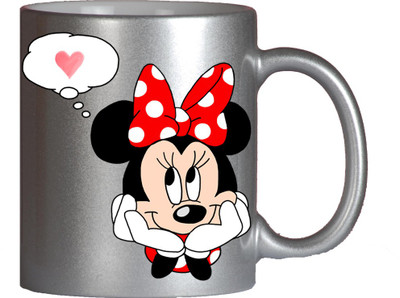 

Maison N Mode Love Mickey Silver Coffee Ceramic Mug(330 ml)