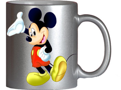 

Maison N Mode Mickey Side Face Silver Coffee Ceramic Mug(330 ml)