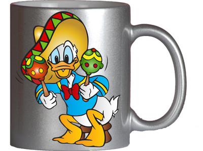 

Maison N Mode Donald Hand Silver Coffee Ceramic Mug(330 ml)