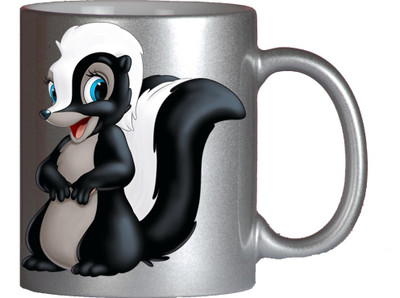

Maison N Mode Black Cat Silver Coffee Ceramic Mug(330 ml)