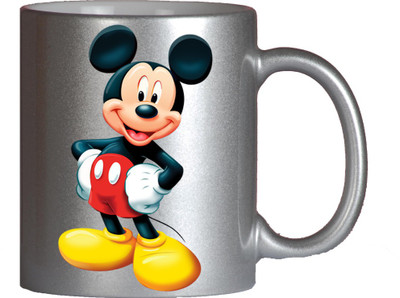

Maison N Mode Mickey Alone Silver Coffee Ceramic Mug(330 ml)
